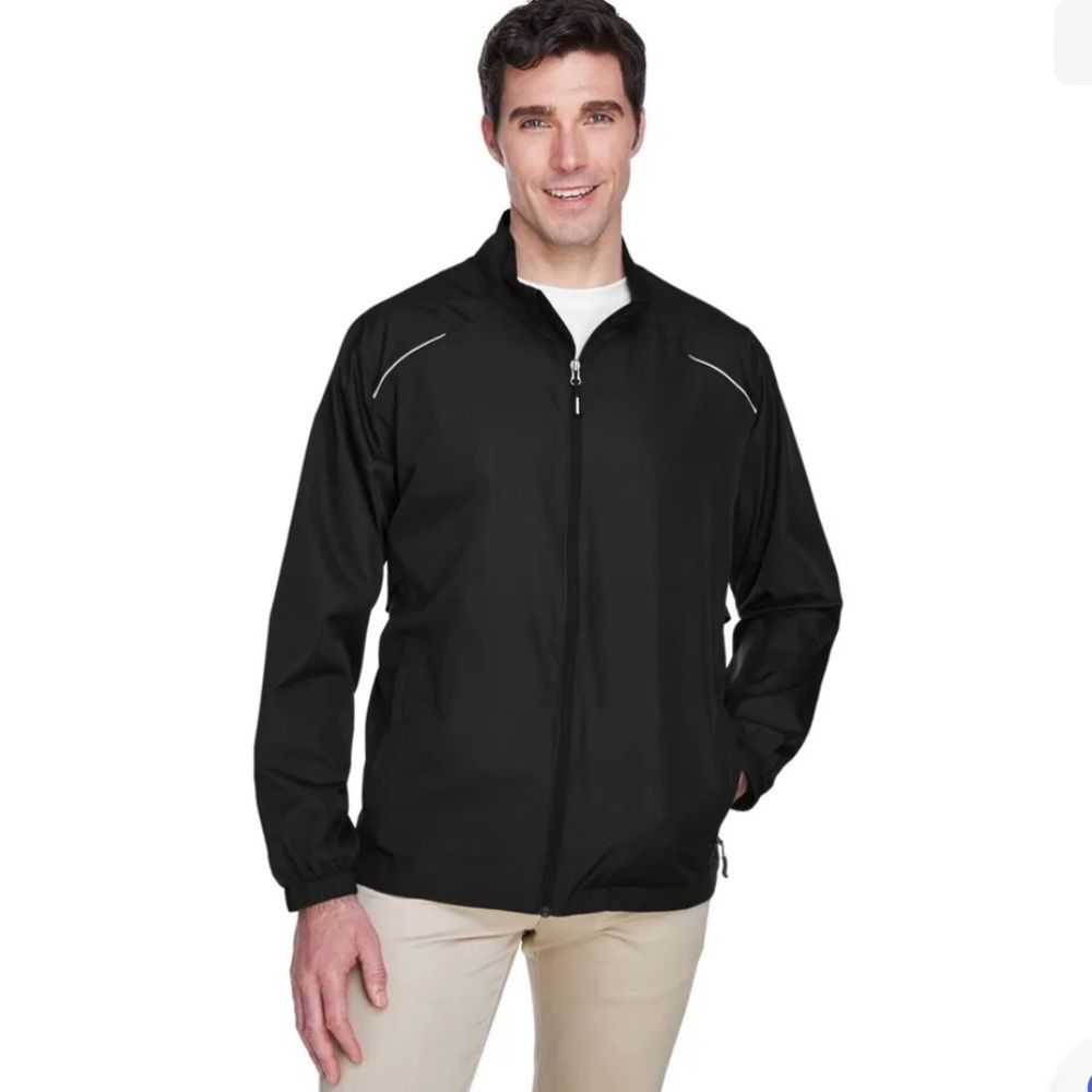 CORE 365 Mens Unlined Lightweight Full Zip Water Resistant Windbreaker Jacket M